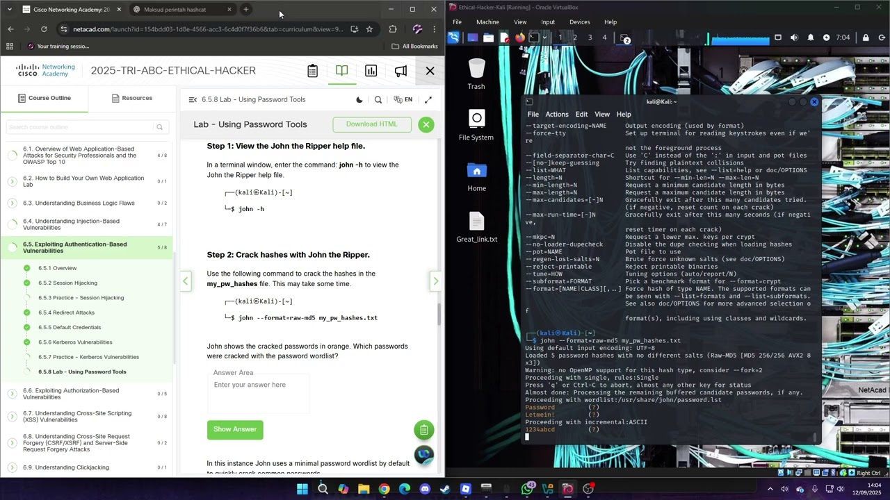 6.5.8 Lab - Using Password Tools