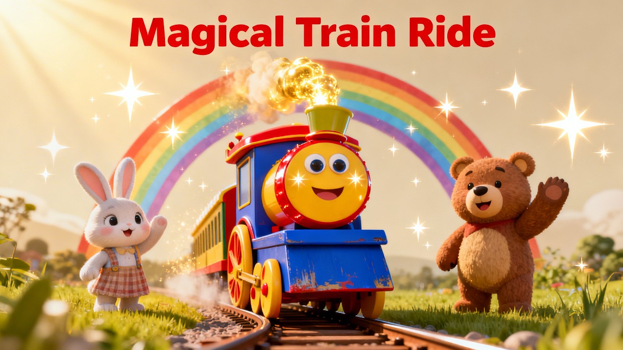 Magical Train Ride 🚂 | Fun Train Song for Toddlers | Nursery Rhyme for Kids