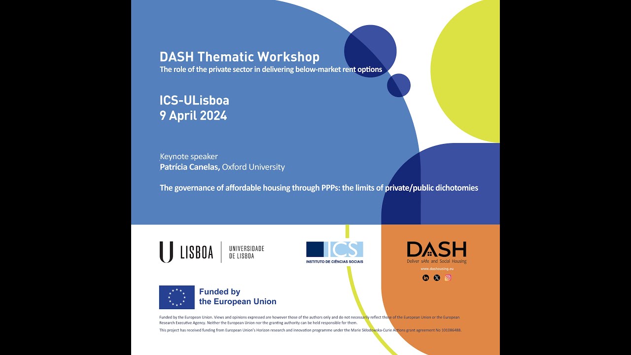 The governance of affordable housing through PPPs ǀ Patr&iacute;cia Canelas ǀ DASH