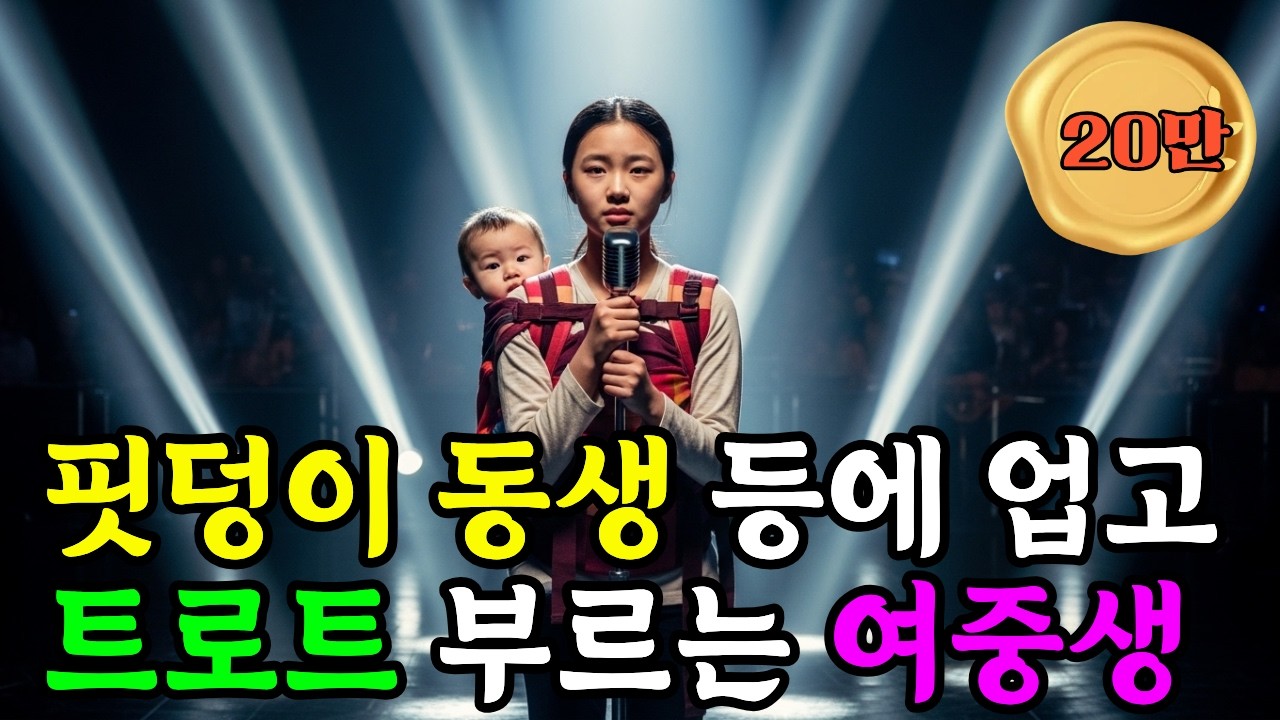 동생 업고 트로트 부르는 14세 소녀의 눈물ㅣ감동사연ㅣ눈물사연ㅣ감동스토리