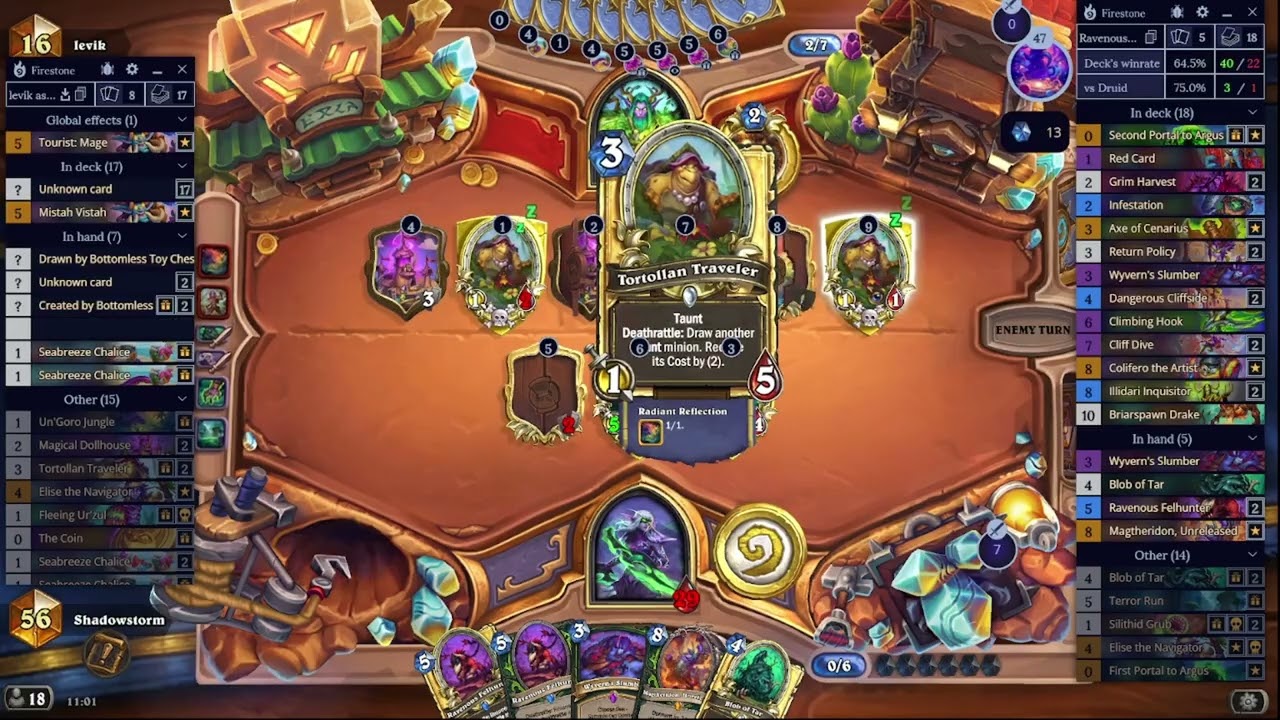 Hearthstone Echoes of the Infinite Ravenous Cliff Dive Demon Hunter: 30 life is nothing.
