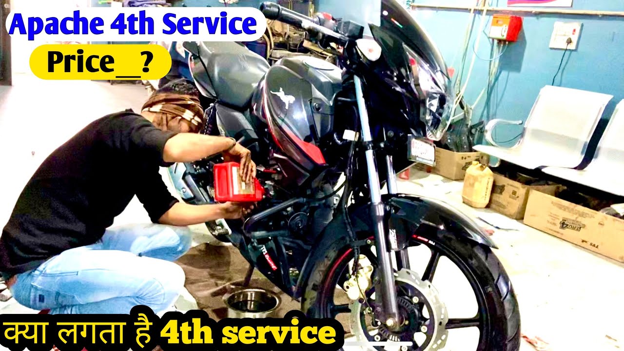 Apache 160 cc bs7 black 4th service || my new 2023 apache 160 2v 4th service || Full Service Guide