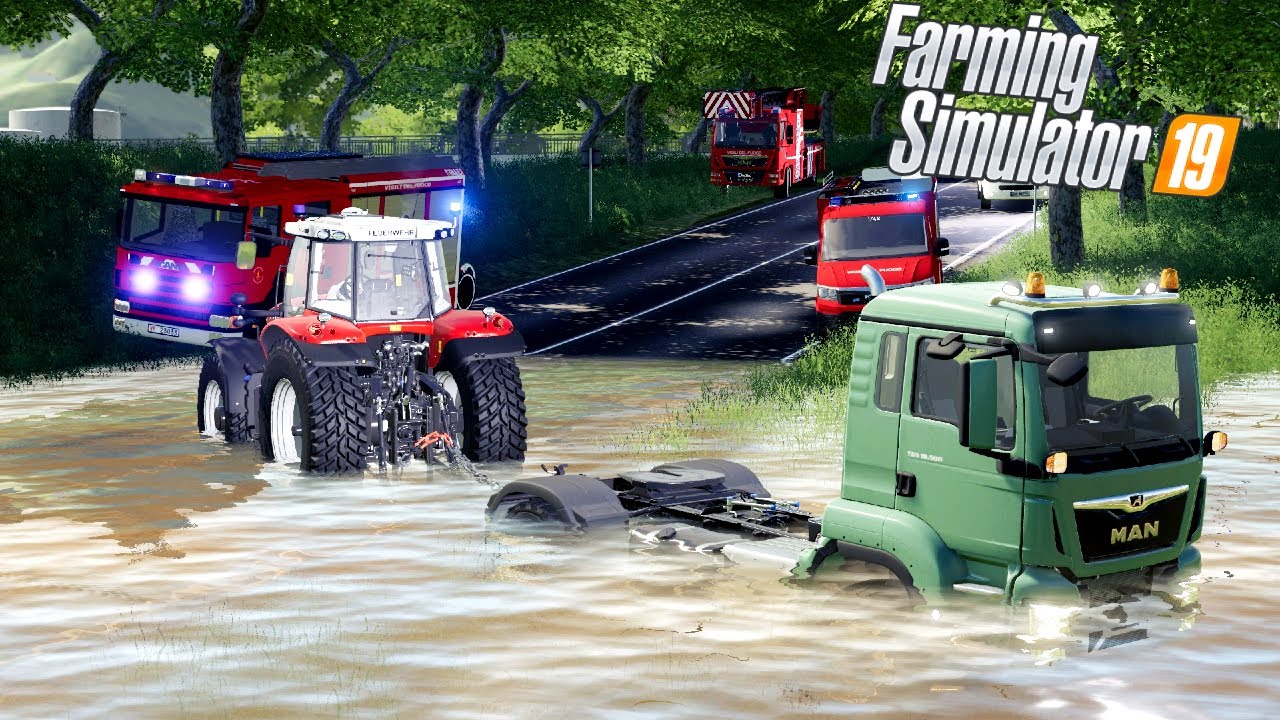 FS19 EMERGENCY #34 - Camion bloccato dopo alluvione!
