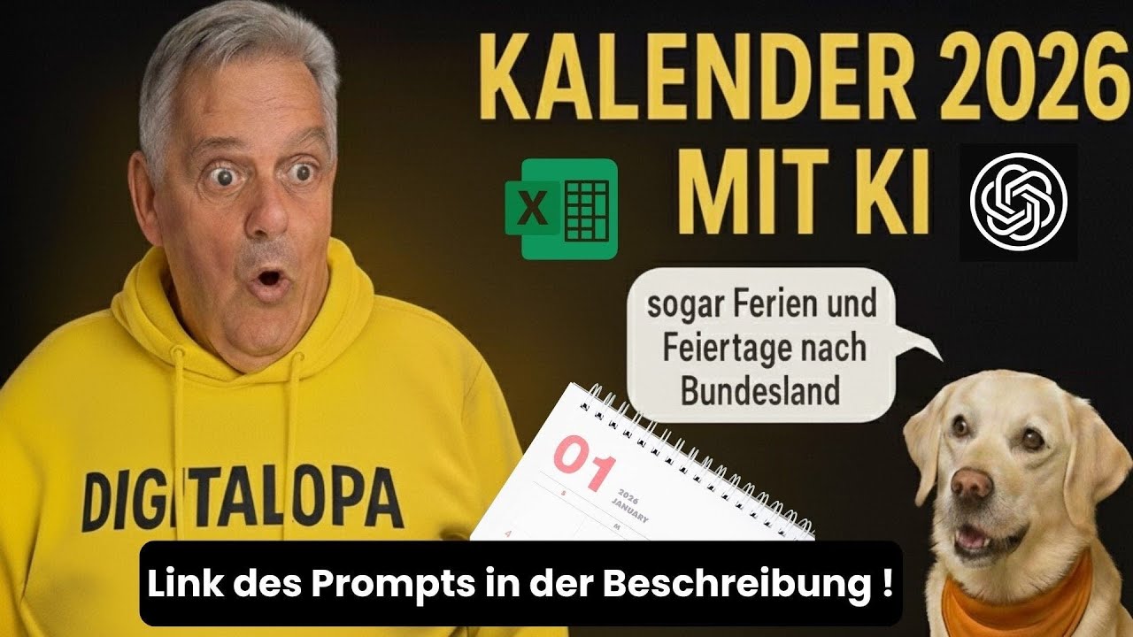 Jahreskalender in Excel mit KI erstellen, schneller und klarer als je zuvor
