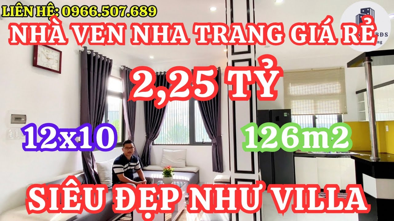 Nhà đẹp ven Nha Trang giá rẻ 2,25 tỷ đẹp như villa mặt tiền rộng 12m nghỉ dưỡng thì tuyệt vời