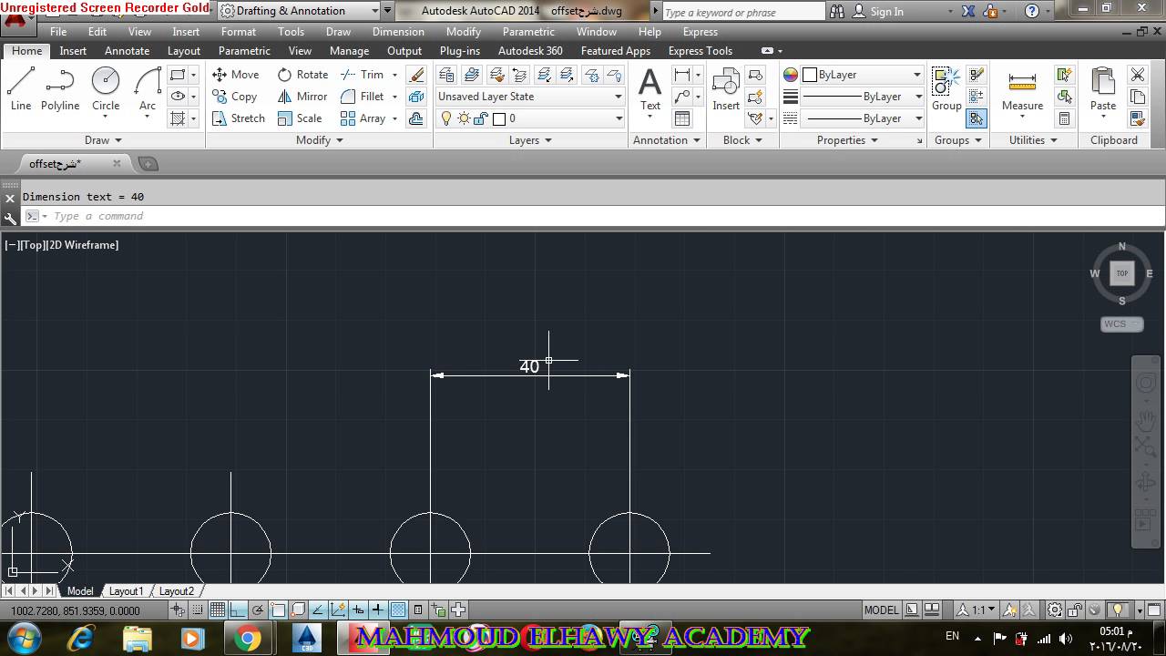 امر measure&Divide&point النقاط و التقسيم الجزئي او بمقياس .المحاضرة رقم 22.( Autocad _Level 2 )