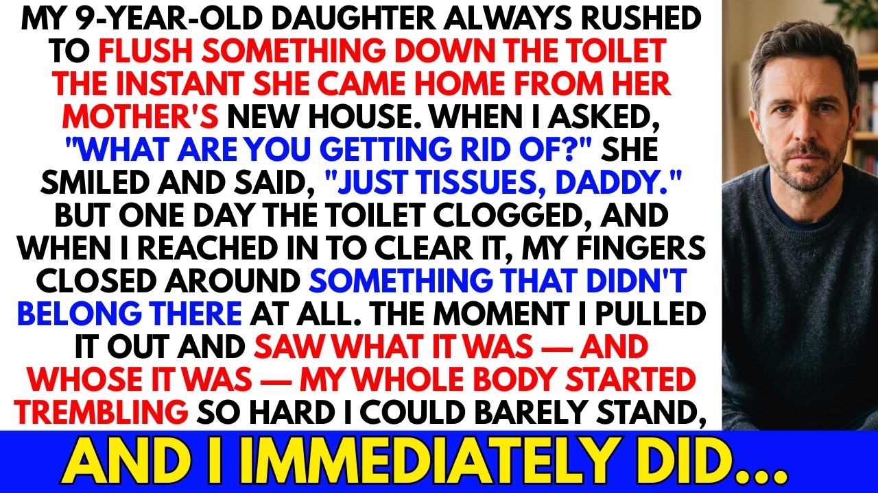 My daughter flushed something the second she got home from her mom's and what clogged pipe undid me