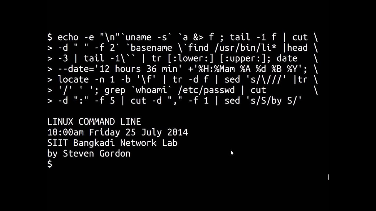 Linux Command Line - Pipes and Redirection