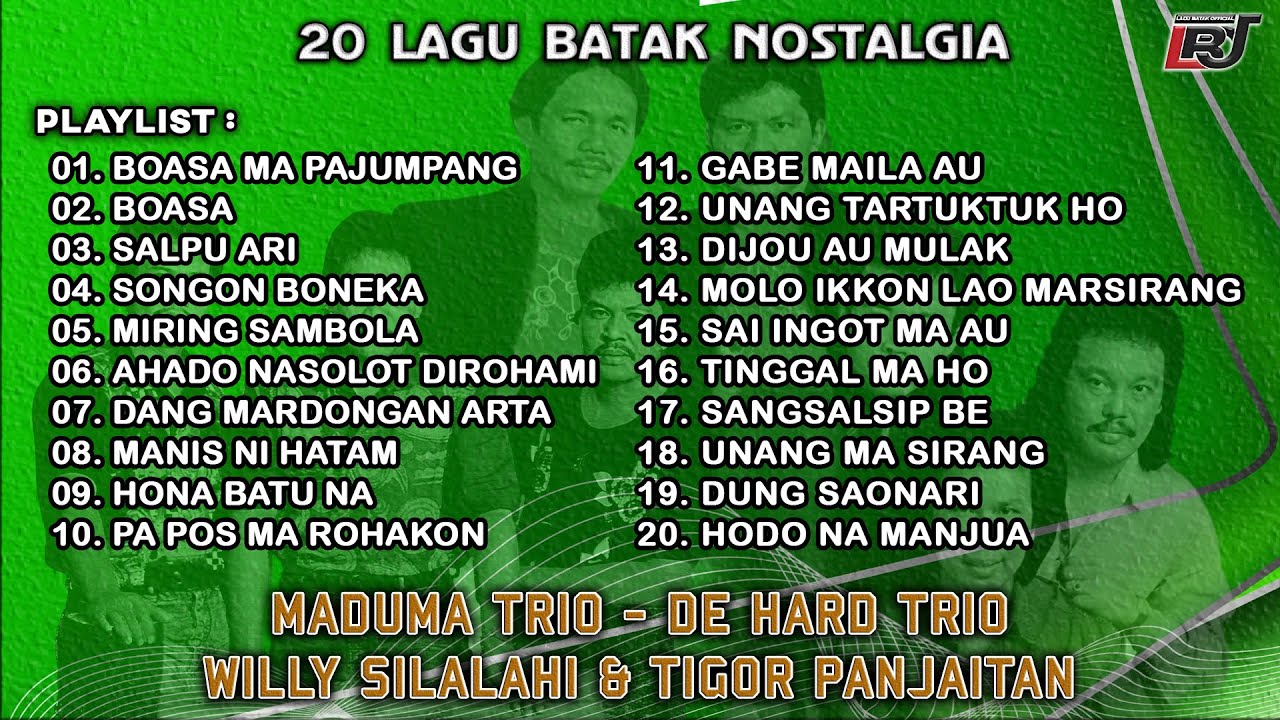 Kompilasi Lagu Batak Nostalgia - Maduma Trio, De Hard Trio, Willy Silalahi & Tigor Panjaitan