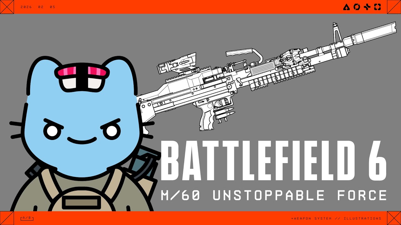 Cartoon Cat Builds: BF6 M60 Unstoppable Force