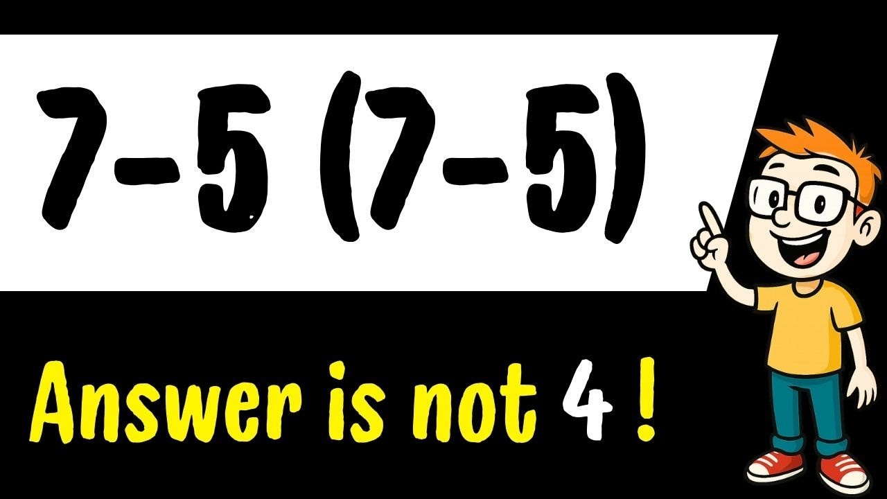 Quick Math Solution: 7-5(7-5) | PEMDAS Practice