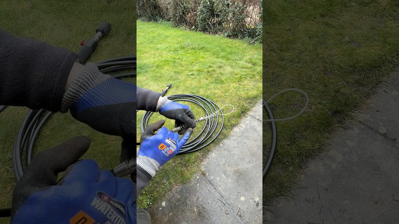 Rods stuck in a drain. Removing them with the Picote grabber #blockage #plumbing #oddlysatisfying