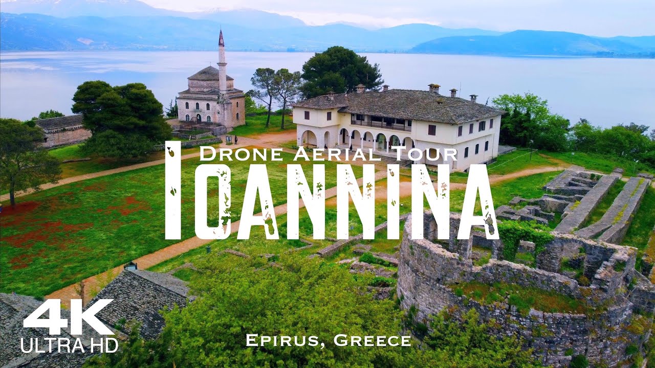 IOANNINA 🇬🇷 Ιωάννινα Drone Aerial 4K | Greece Epirus Ήπειρος Ελλάδα