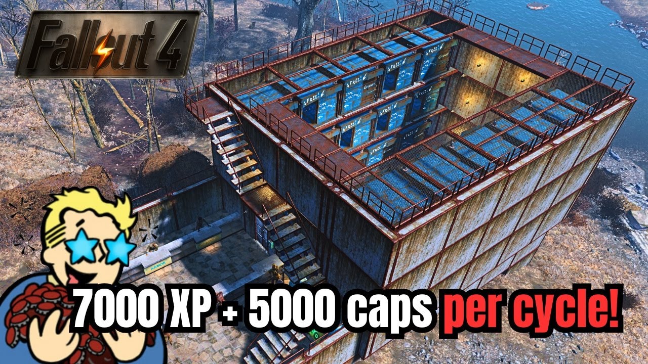 How To Build a Gunner Farm For 7k XP and 5k Caps PER CYCLE (NO MODS) - Fallout 4 Guide