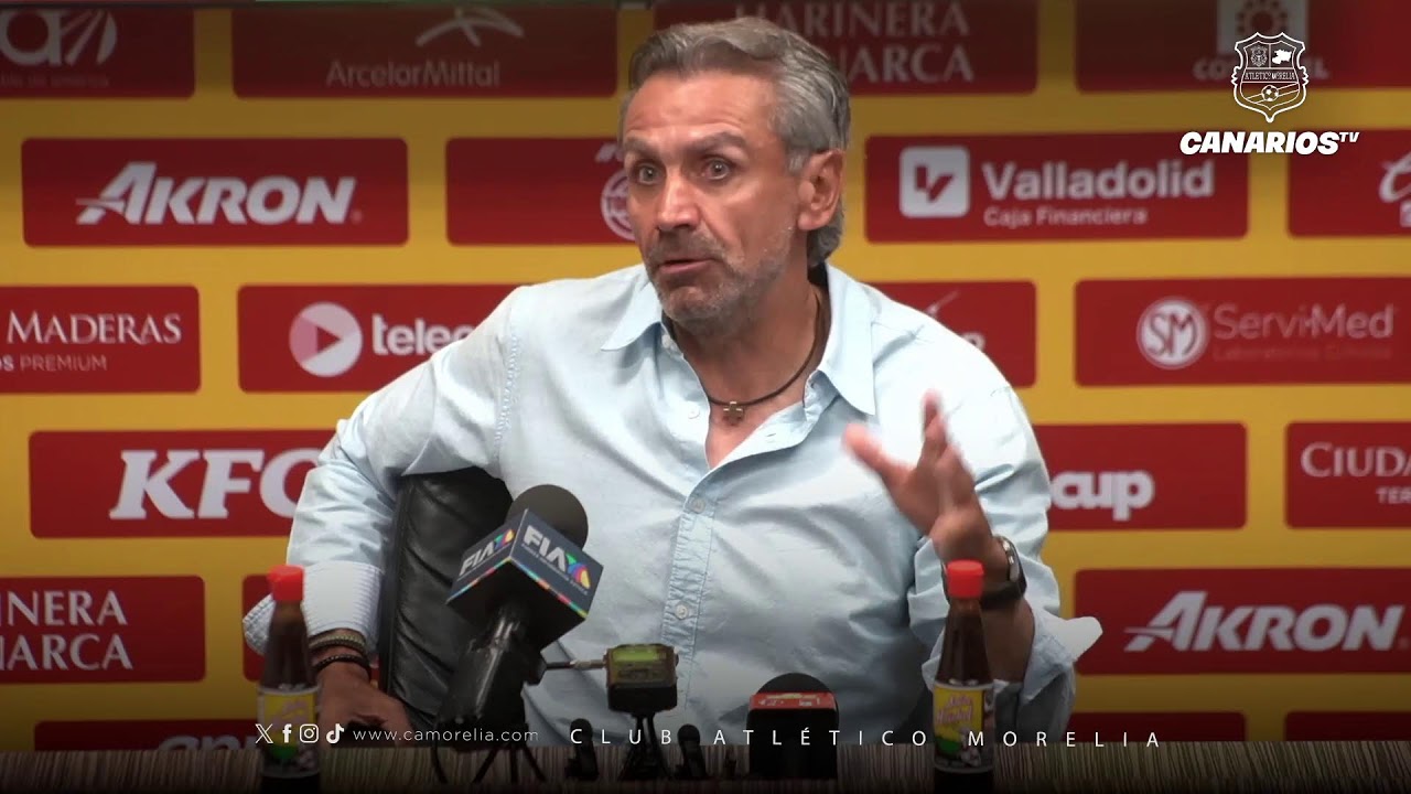 Conferencia de prensa del DT del Club Atl&eacute;tico Morelia J5