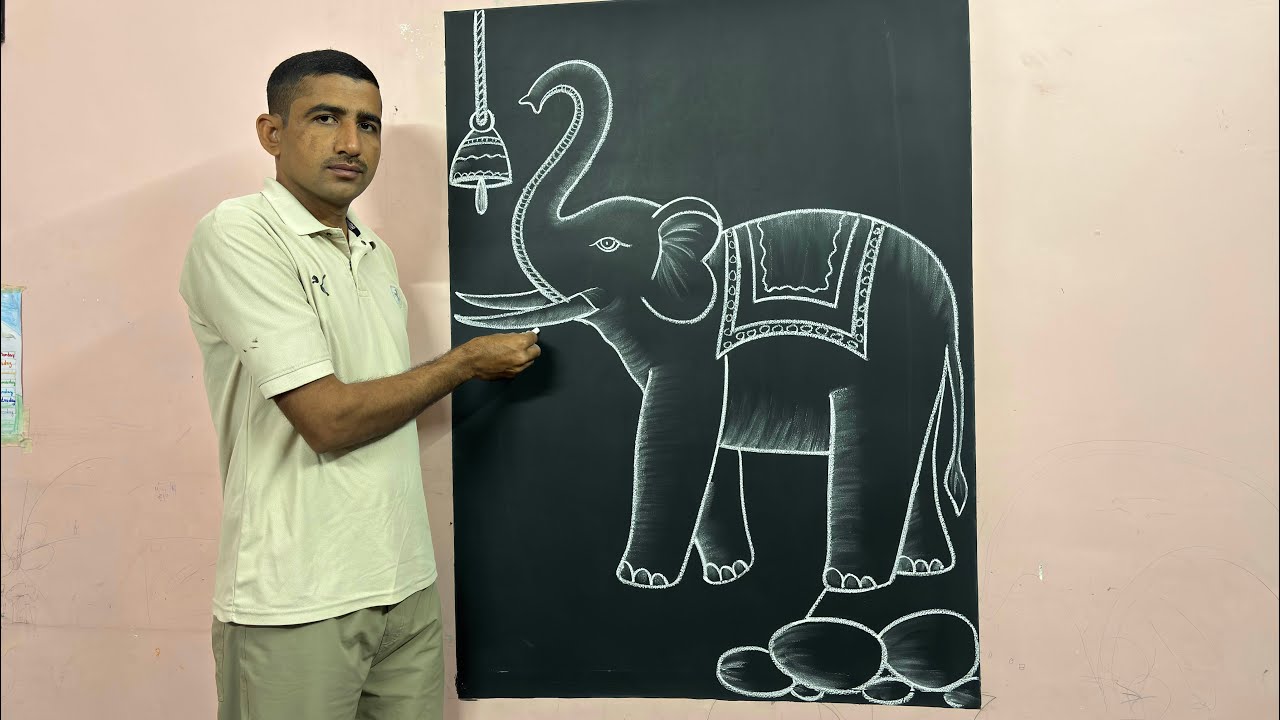 How to draw an elephant || An elephant drawing || 😀👌 #elephantdrawing #artist #viralart 