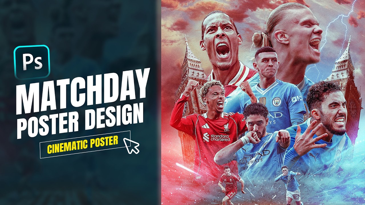 Cara Membuat Desain Poster Bola Cinematik Dengan Photoshop 2026
