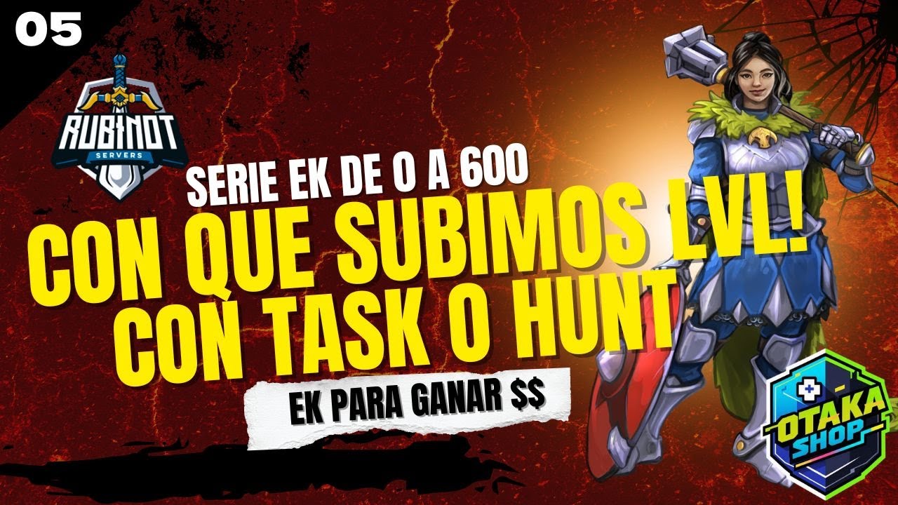 RUBINOT 2025🔵EP 05| KNIGHT DE 0 A 600| COMO SUBIR RAPIDO DE LVL | PARA GENERAR $$