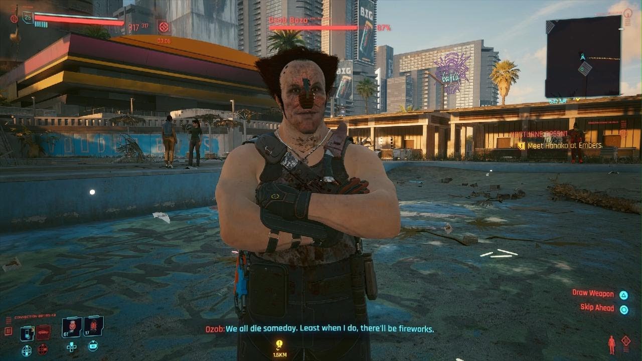 Cyberpunk 2077 PS5 - Female V vs Ozob