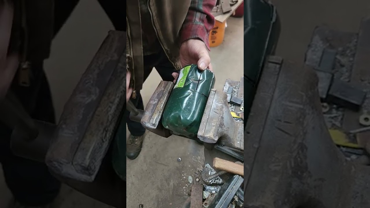 Creating Salvaged Abstract Repurposed Art From a 1 Lb. Propane Tank W/Rollie Gee Pt.5 #shorts