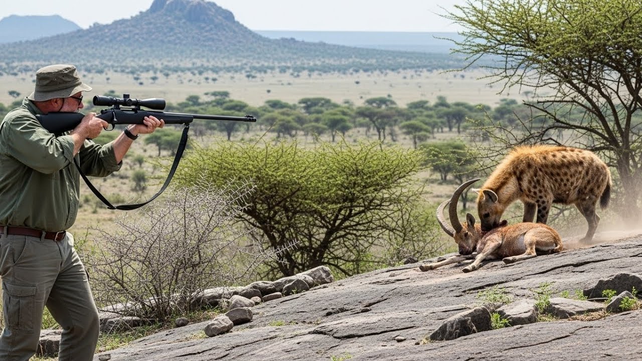 Man Save the Goat from Hyena Attack