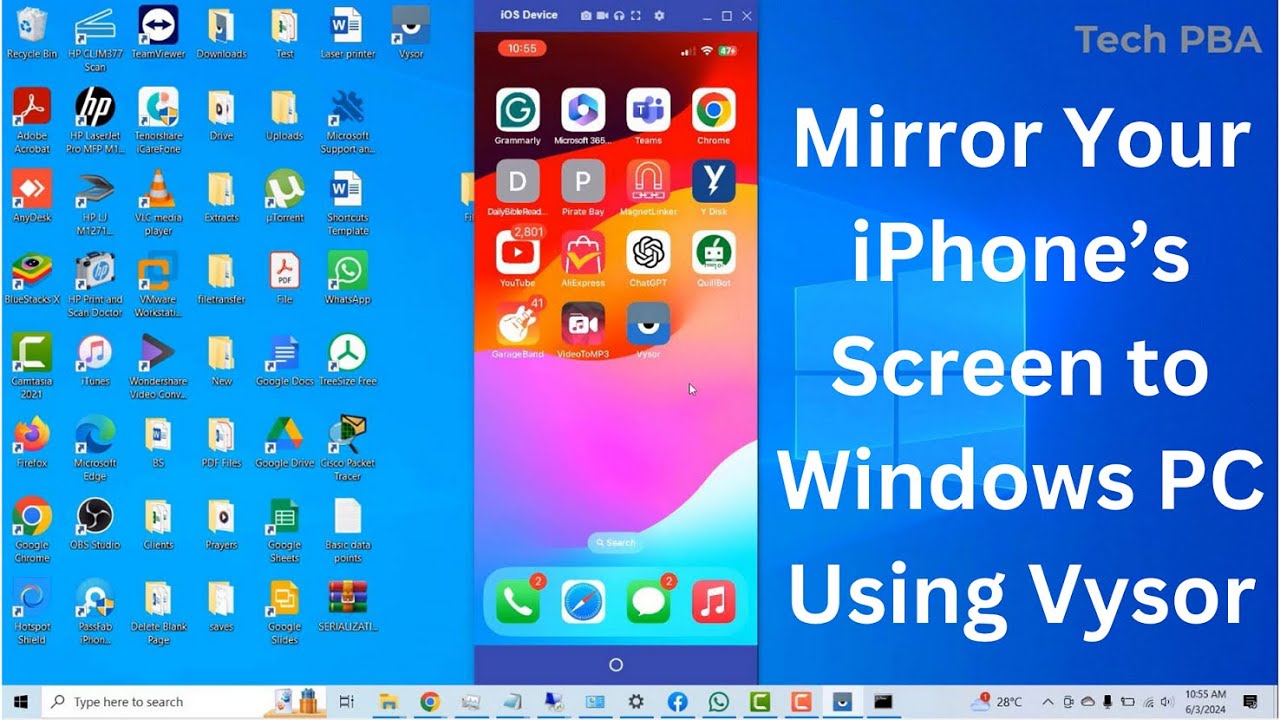 Как транслировать экран iPhone на ПК с Windows с помощью Vysor — 2024 | Управление iPhone на ПК