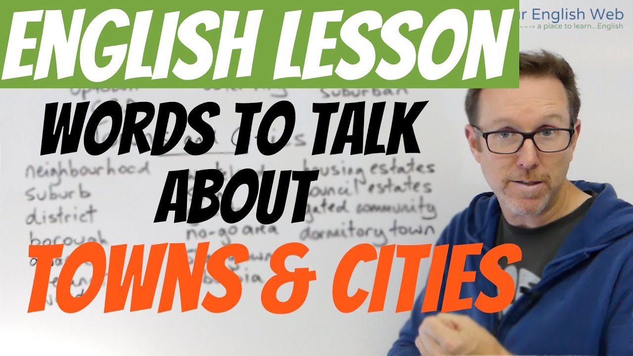 🇦🇺 English lesson - Words to talk about TOWNS & CITIES