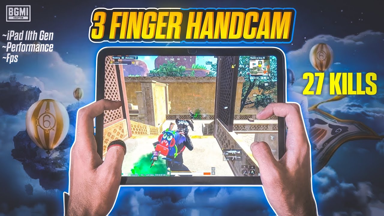 iPAD 11TH GENERATION BGMI/PUBG SOLO VS SQUAD HANDCAM⚡ || 3 FINGER+GYRO || VIZOM GAMING 