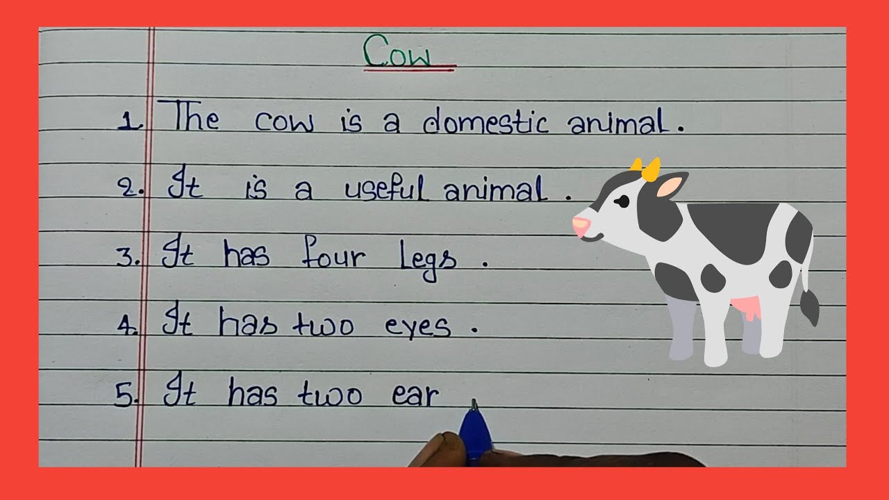 10 lines on cow |  10 lines on in English | Cow Essay | The Cow Essay 10 lines | The Cow Essay 
