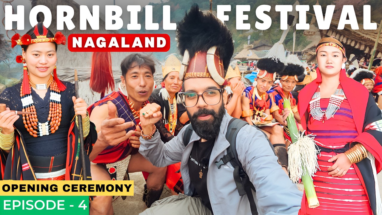 Crazy HORNBILL FESTIVAL 2025 🔥 | Trying Some Insane Naga Food 😋 | Hornbill Opening Day - 1