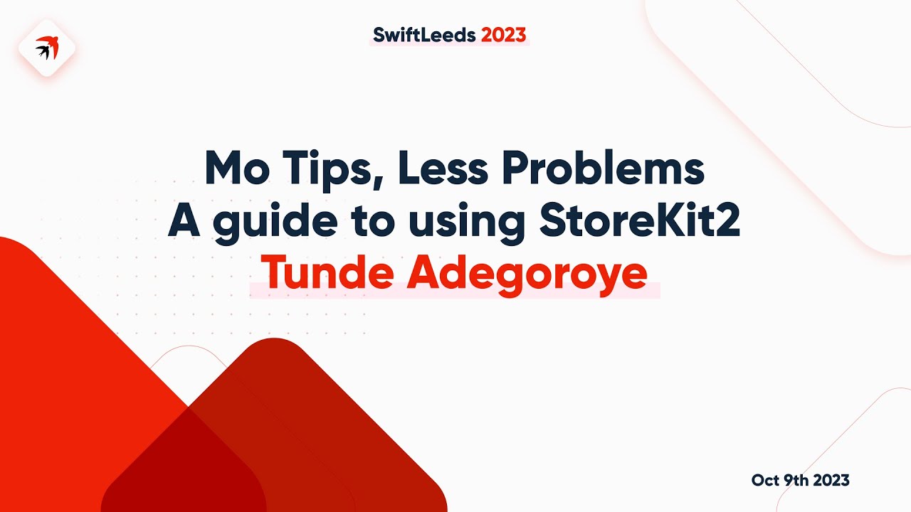 A Guide to Using StoreKit2 by Tunde Adegoroye - SwiftLeeds 2023