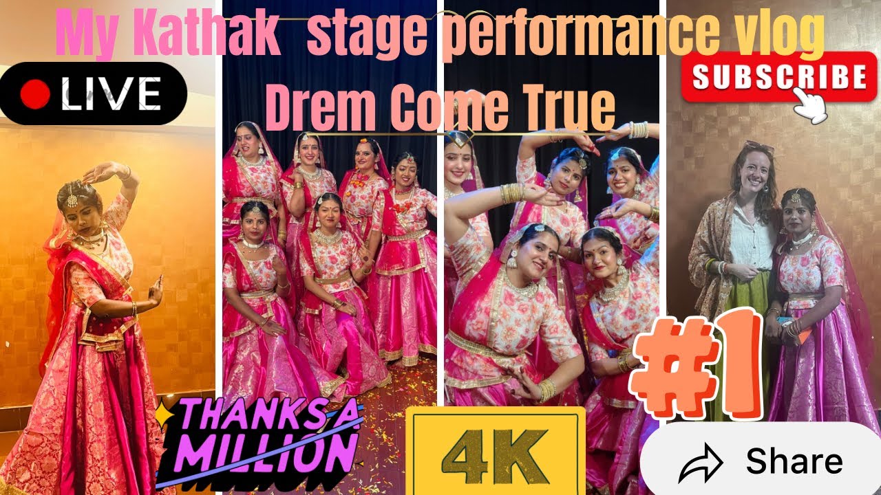 👉🏻My Kathak Stage Performance Vlog //  dream, come true. 💃 आज एक अलग ही मजा आया  साच में/🤩