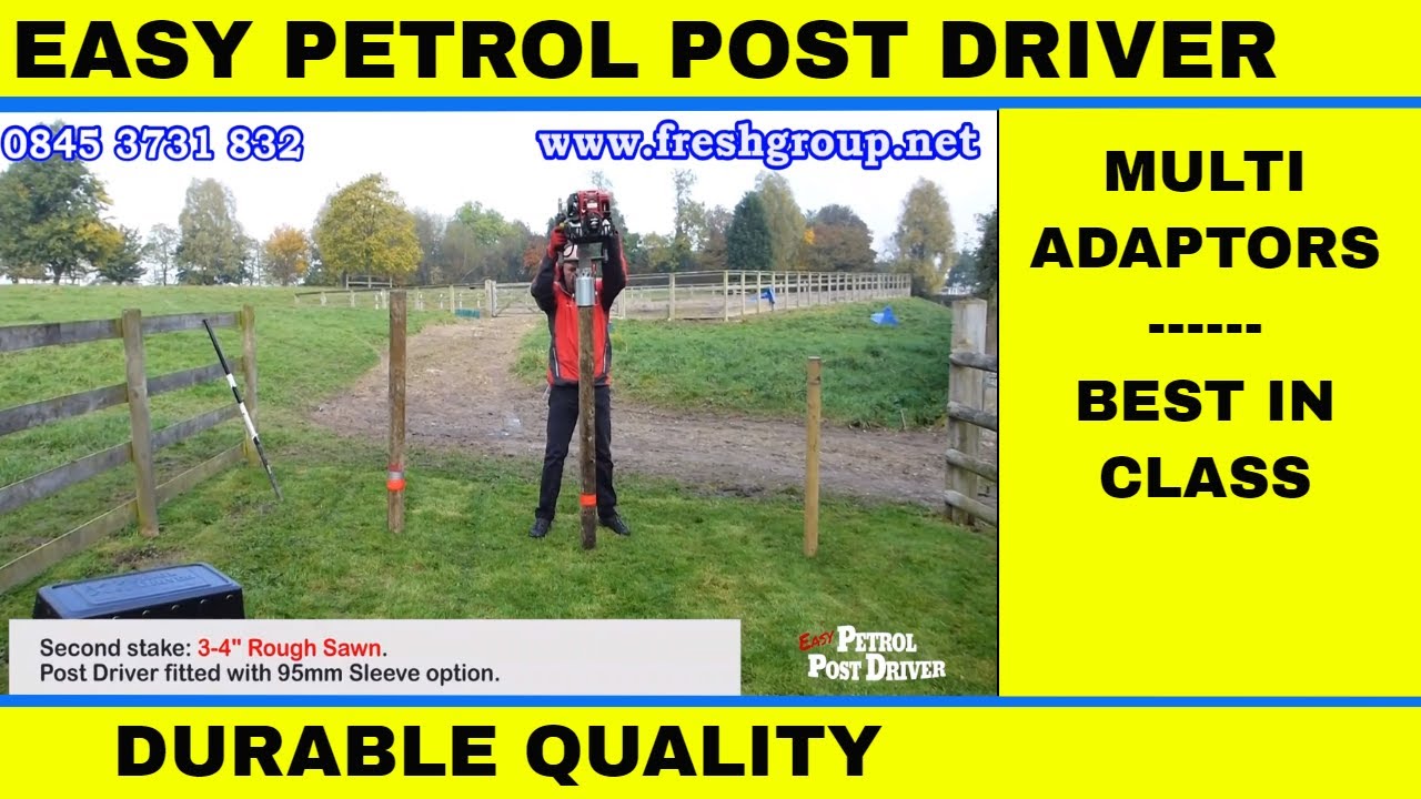Easy Petrol Post Driver - Post Knocker - Handheld Fence Post Driver