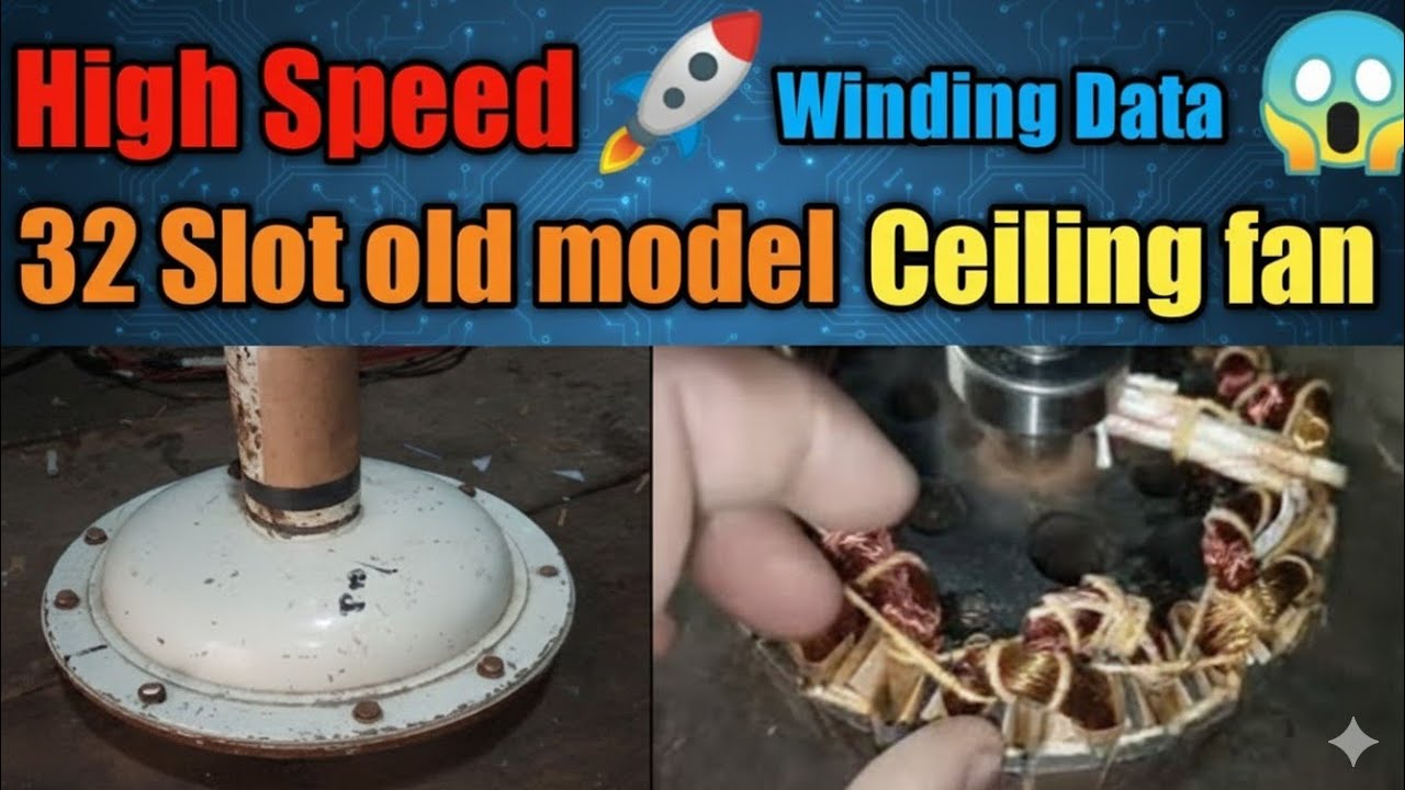 High speed winding data 32 slot ceiling fan