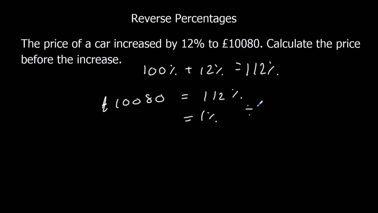 Reverse Percentages