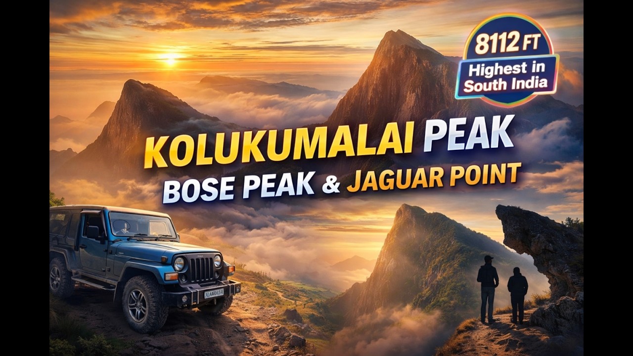 Munnar to Kolukkumalai Jeep Ride 2026 🏔️ Highest Tea Plantation in the World | Bose Peak Trek Guide