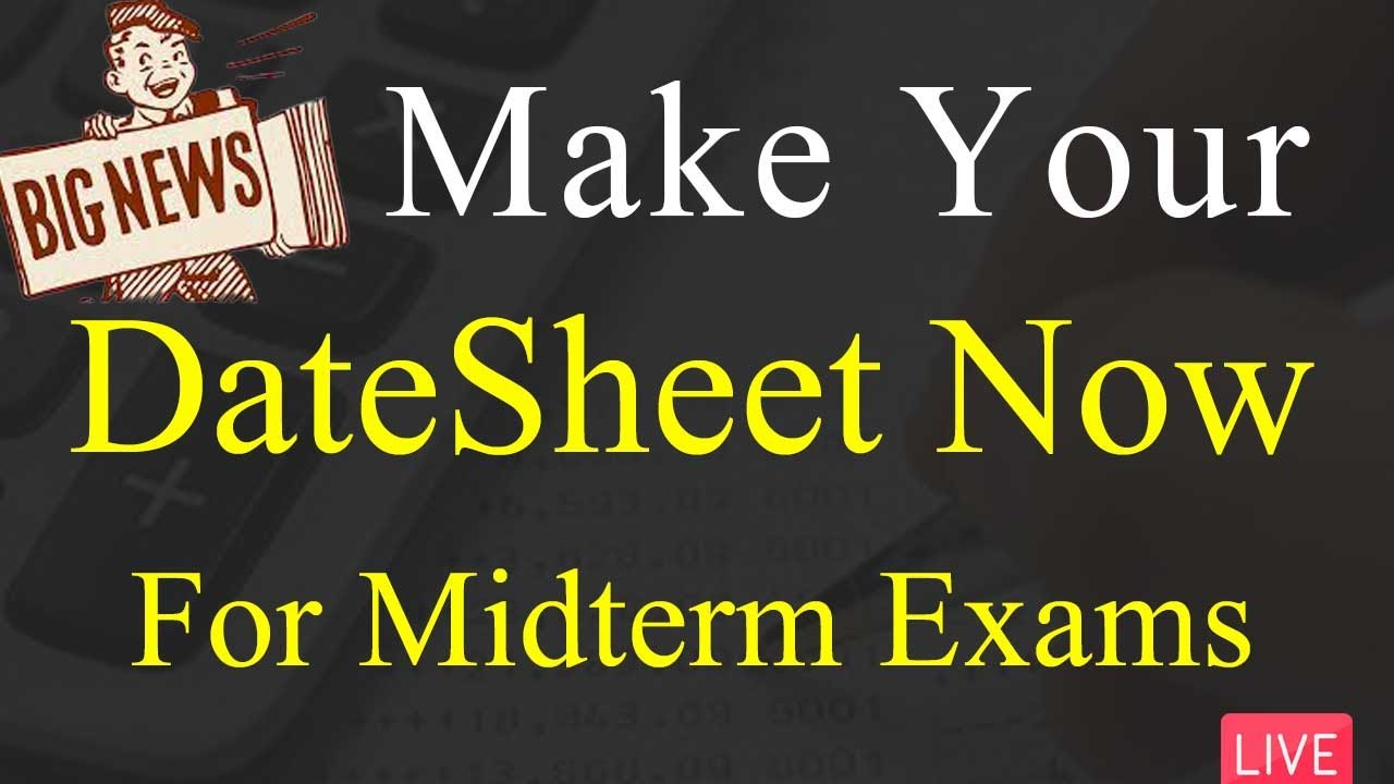 Date-Sheet Portal Is Lunched For Midterm Examination fall 2021 | VU Mentor
