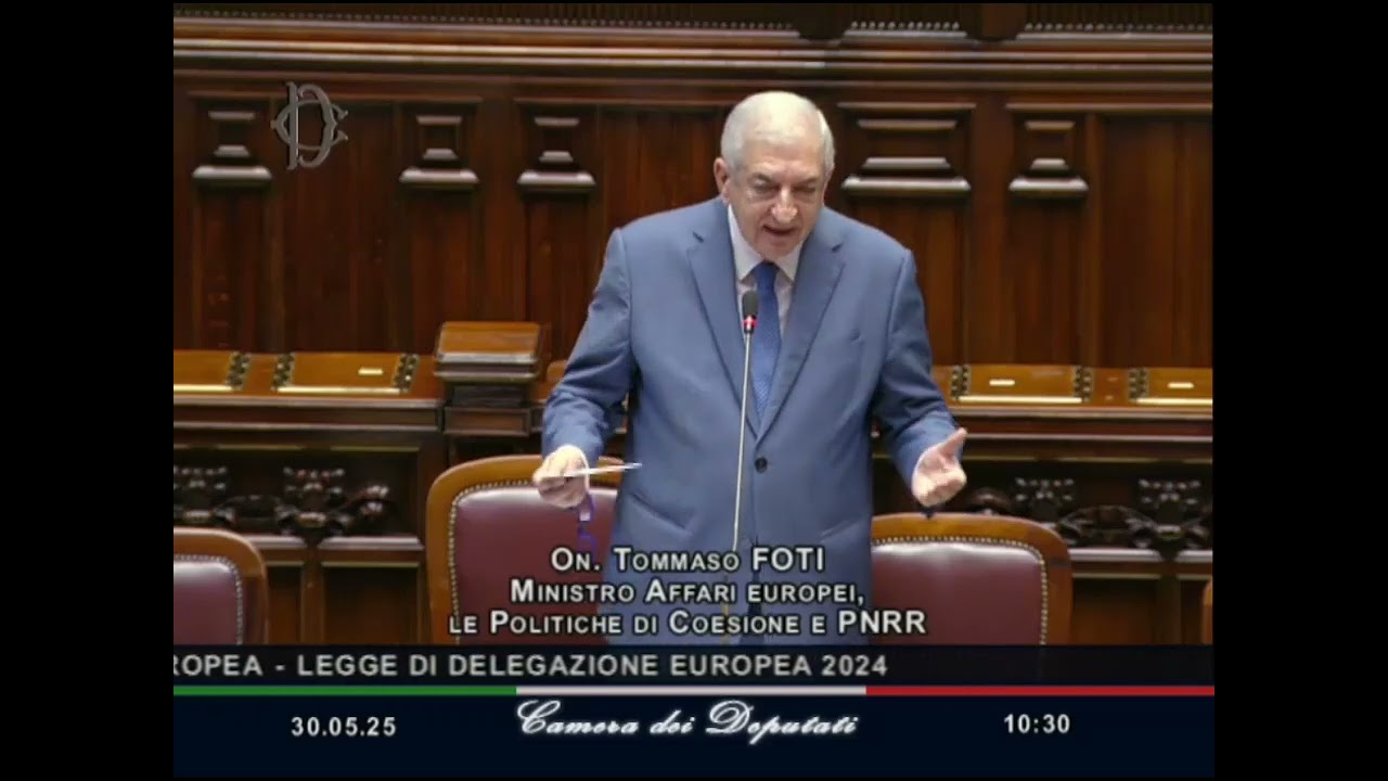 Legge delegazione europea, intervento alla Camera del Ministro Tommaso Foti