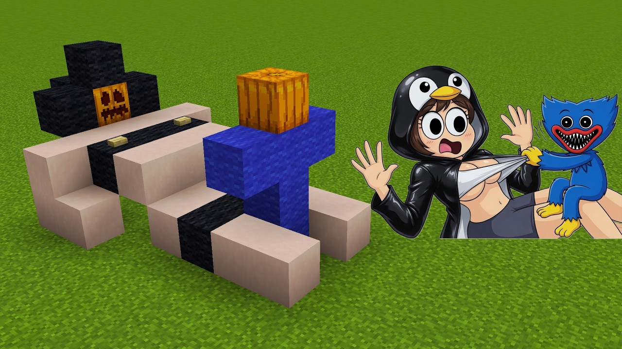 POPPY PLAYTIME HUGGY WUGGY x GUGUGAGA PENGUIN ADDON IN MINECRAFT!