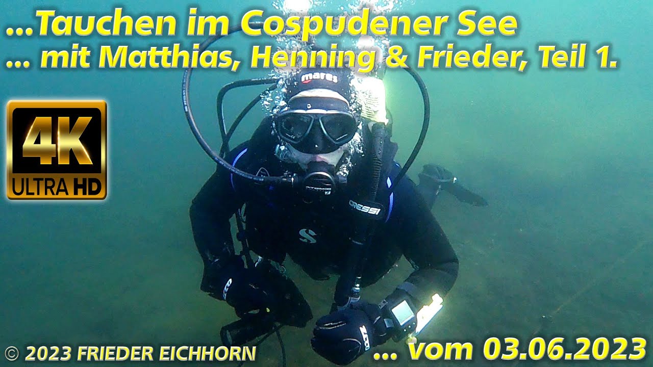 Tauchen im Cospudener See, am Pier I, 🐟 bei Markkleeberg ☀ sonniges Wetter 👌, 03..06.2023, Teil 1...