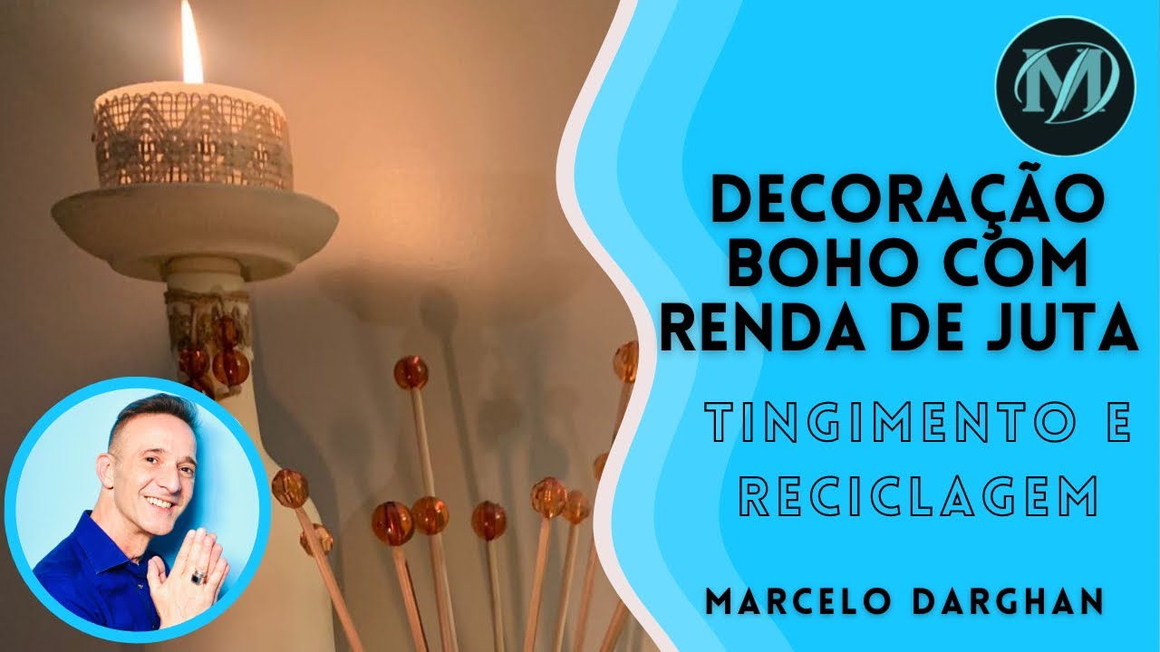Reciclagem com renda de juta e tingimento de contas