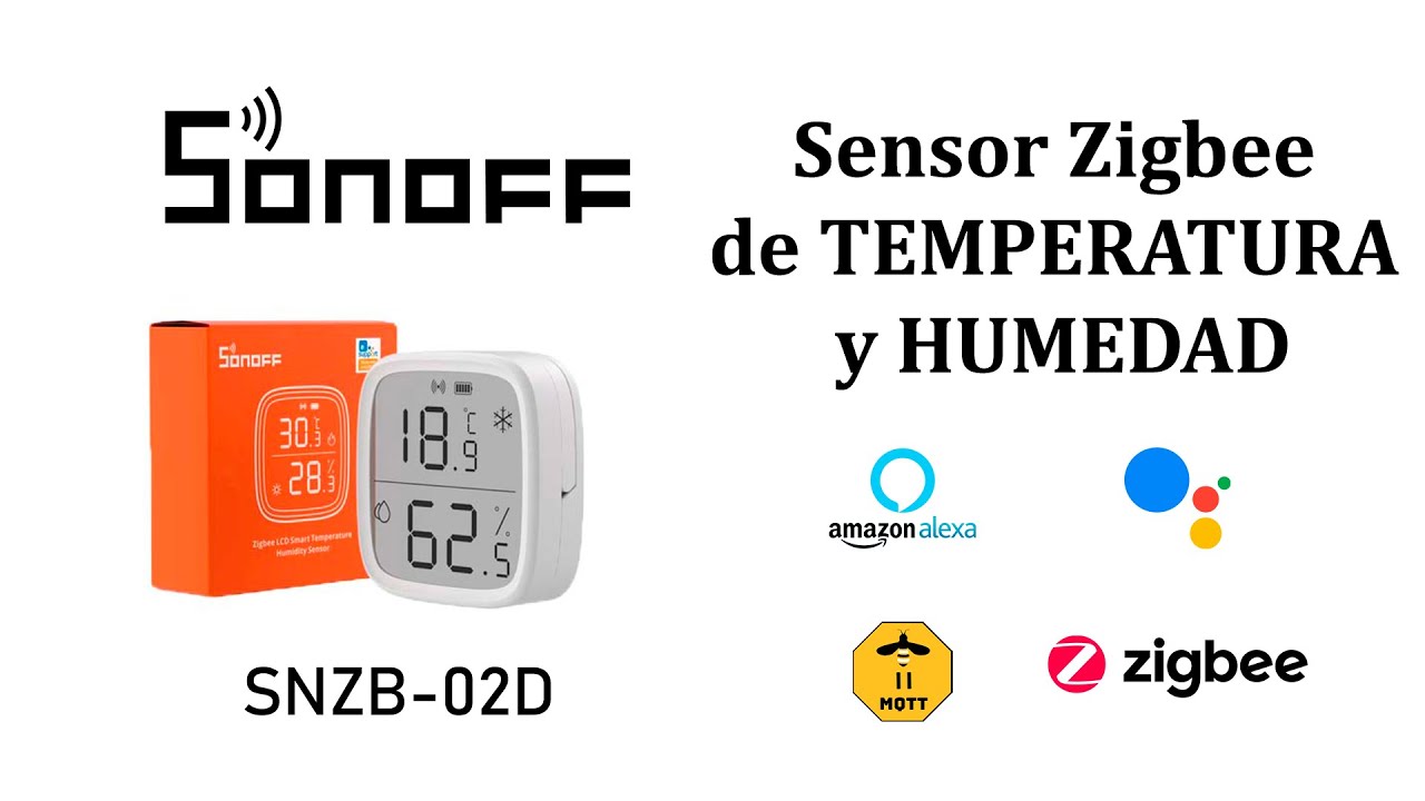Sensor Zigbee de TEMPERATURA y HUMEDAD SONOFF SNZB-02D