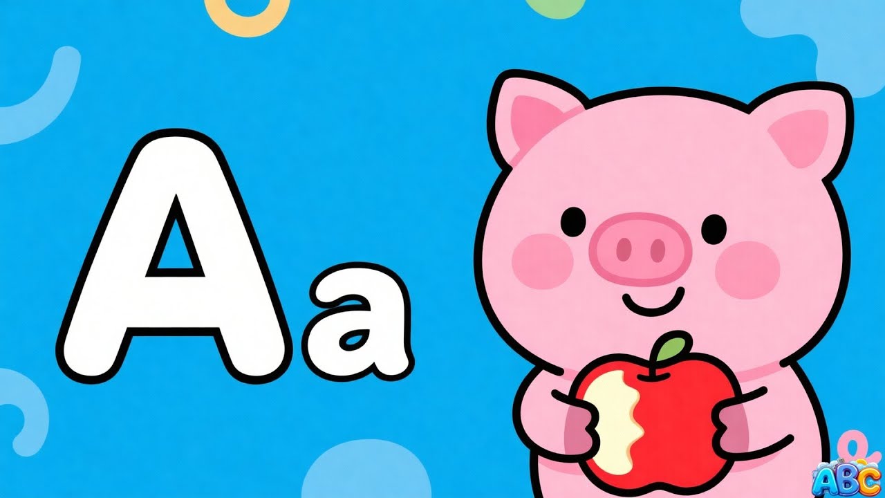 Песенка про фонетику алфавита — увлекательные обучающие видео для малышей | Буква А — яблоко | Де...