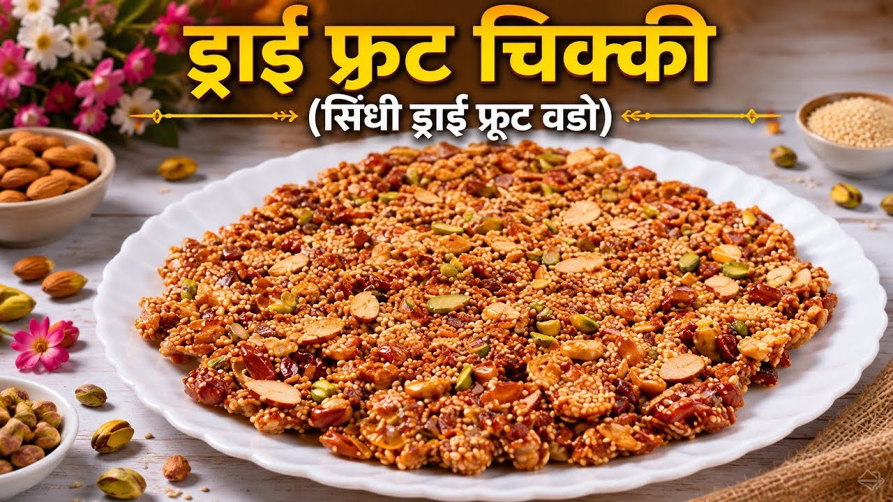 How To Make Sindhi Dry Fruit Vado।Easy Dry Fruit Vado। Healthy Dry Fruit Chikki Recipe।