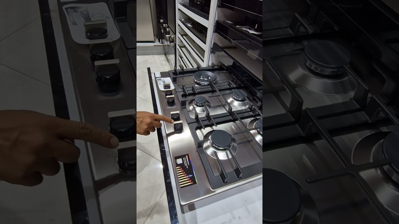 plaques bosch inox 5 feux flame select