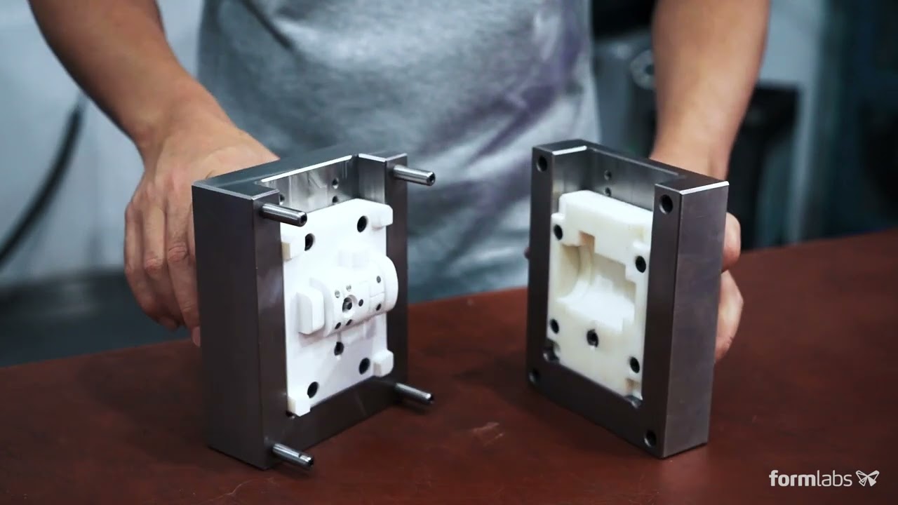 SLA 3D printing in Injection Molding. Formlabs Rigid 10K Resin mold making Workflow