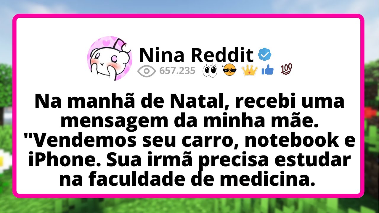 Na MANHÃ de Natal, recebi uma mensagem da MINHA mãe: “Vendemos seu CARRO, laptop e iPhone...