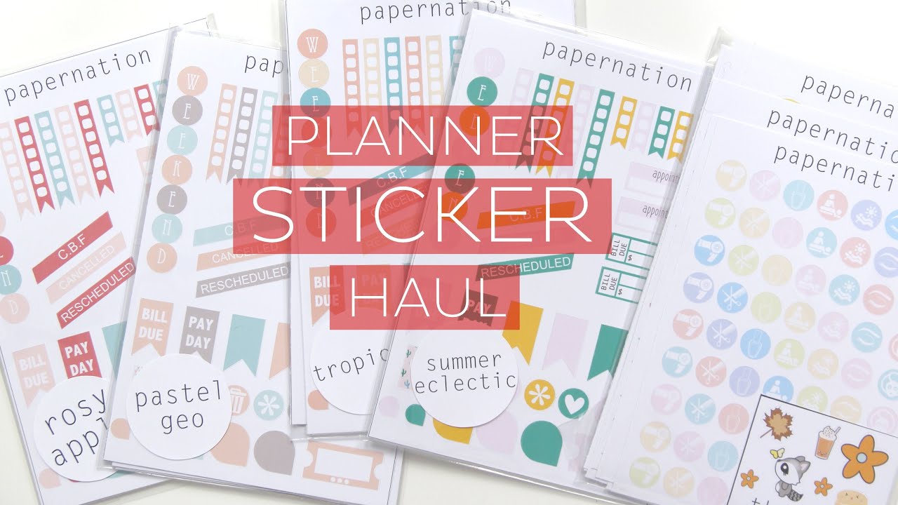 Planner Sticker Haul ft. Papernation // Erin Condren Horizontal // Rachael Jade