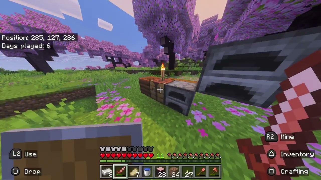 Playing Minecraft survival episode 1 (Part 6/7)