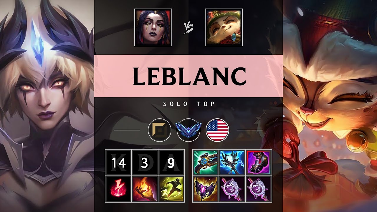 LeBlanc Top vs Teemo - NA Diamond Patch 25.12